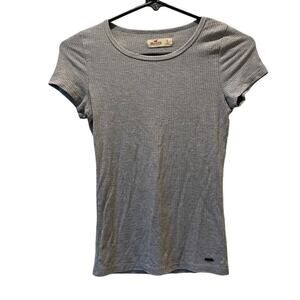 Hollister, Gray Knit Shirt, Juniors Size Small, Excellent Used Condition